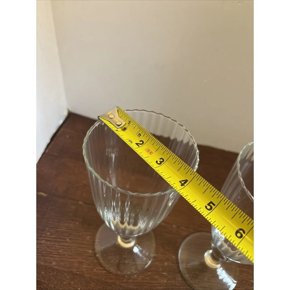 Set Of 2 Lenox Butlers Pantry Optic Ice Tea Glasses Handcrafted Romania 18oz‎
